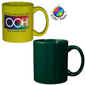 11 Oz. Hunter Green Stoneware Mug - 4-Color Process